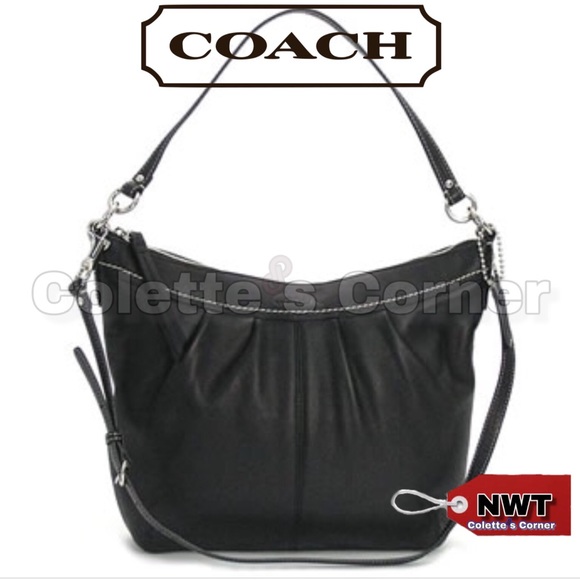 Coach Black Soho Pleated Leather Convertible Crossbody or Shoulder Bag - Picture 8 of 8